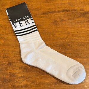 NWT Versace Men's White Socks